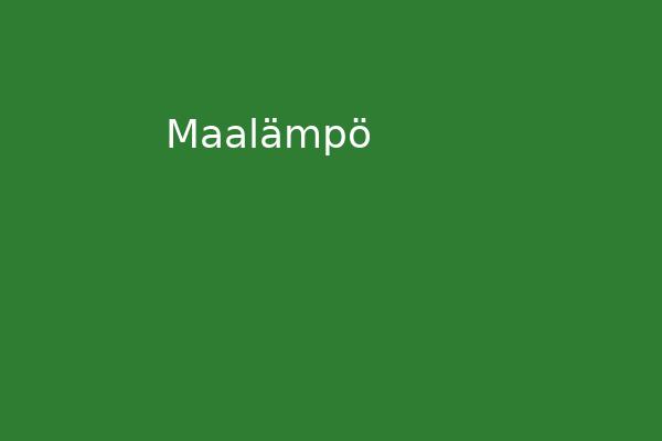 Maalämpö